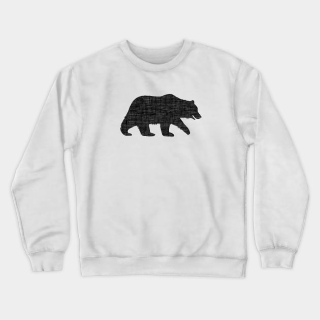 Grizzly Bear Silhouette(s) Crewneck Sweatshirt by Coffee Squirrel